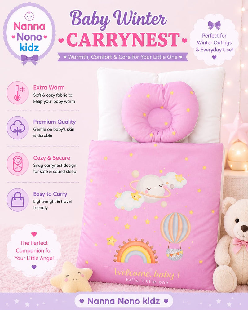 Baby Winter CarryNest – Warm & Cozy Carry Bed - Welcome Baby