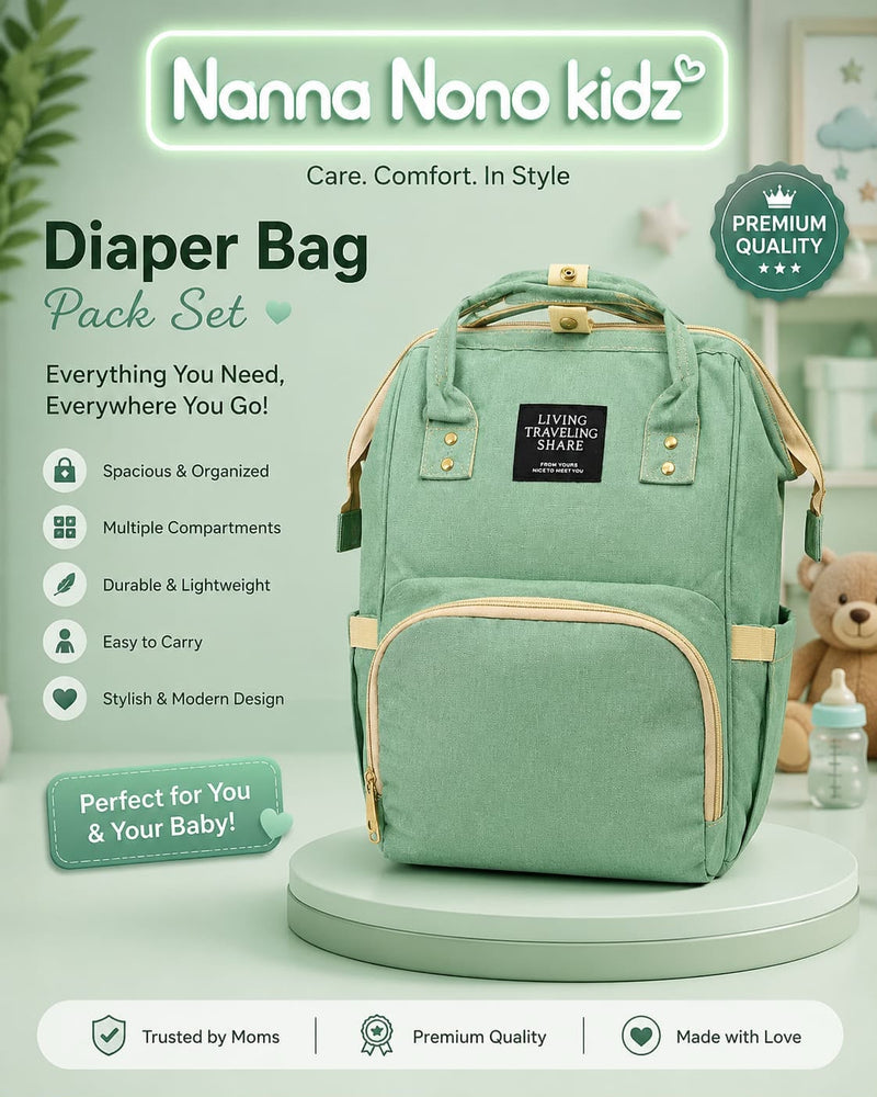 Baby Diaper Bag Pack Set - Living Traveling Share Design