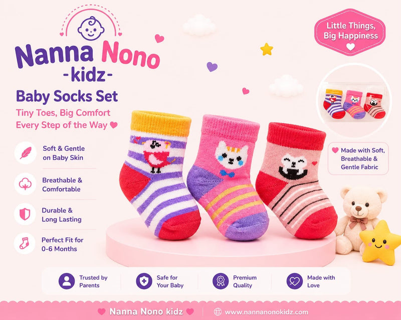 Baby Socks Set – Cute Animal Design