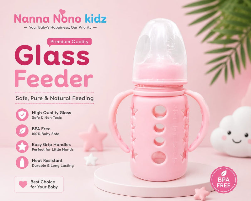Premium Glass Baby Feeding Bottle