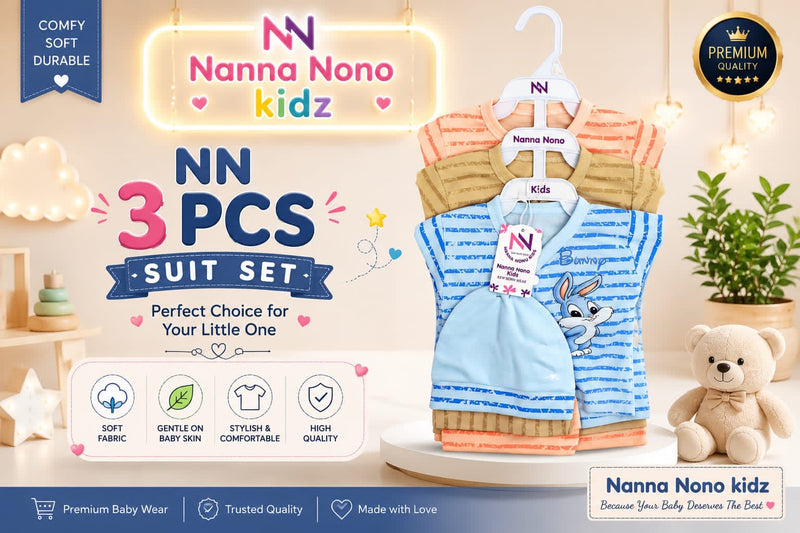 3 Pcs Baby Suit – Rubit Cute Design