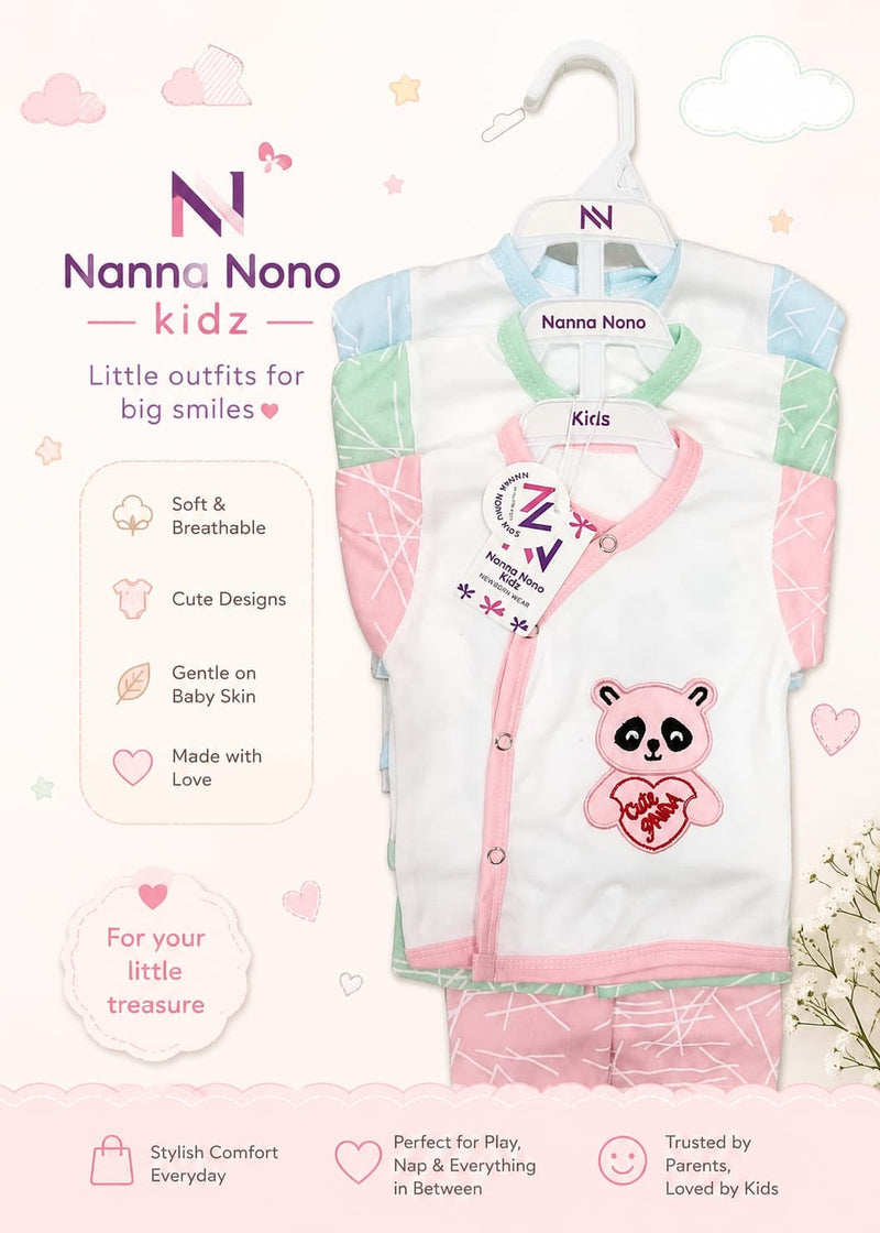 3 Pcs Baby Suit – Panda Design