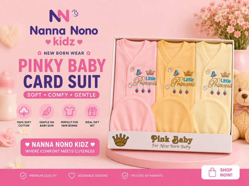Newborn Baby Card Suit – Little Princess Design