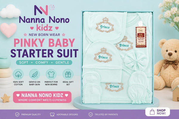 baby Starter Suit – Newborn Baby Gift Set Prince Design
