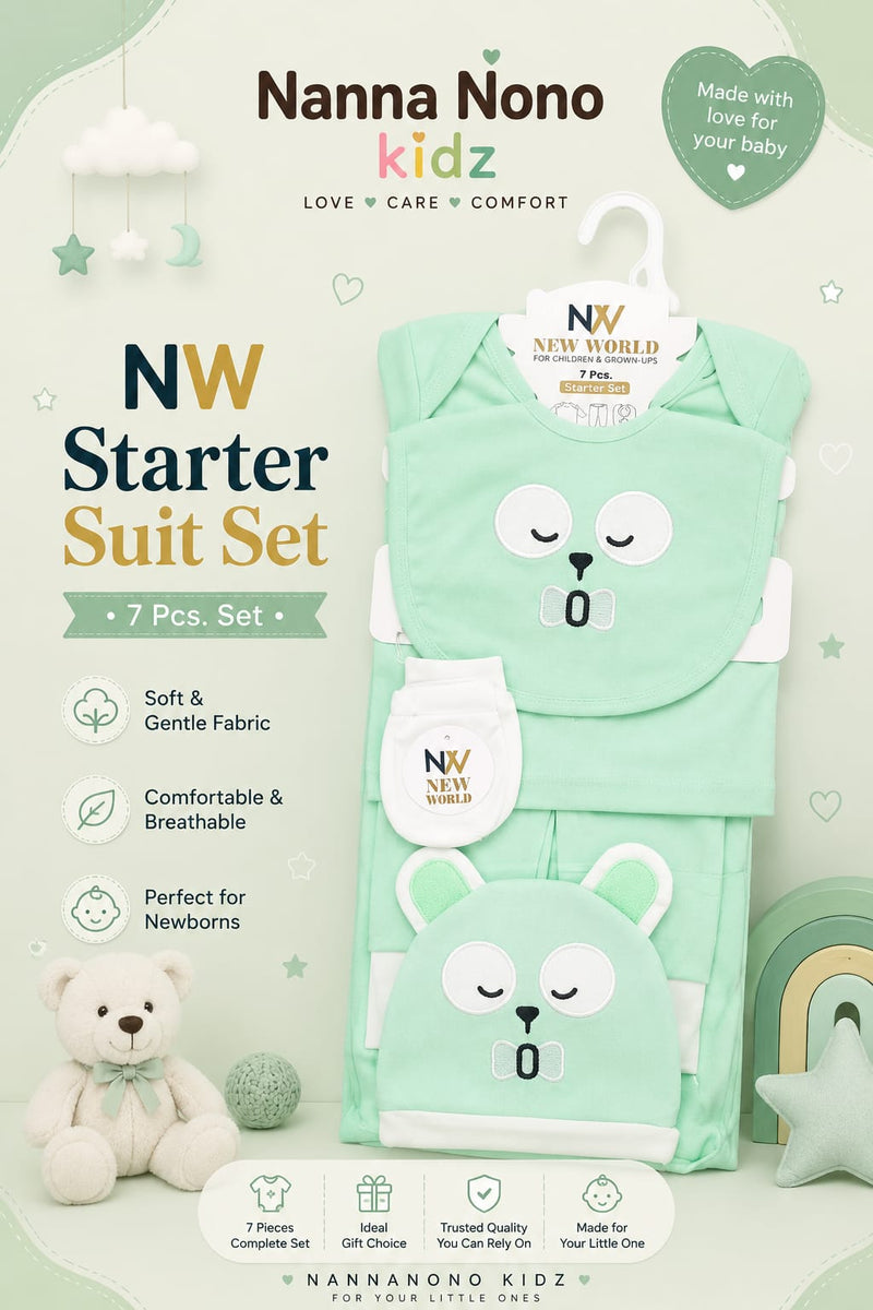 7-Piece Baby Starter Suit Set – Soft & Comfortable Essentials
