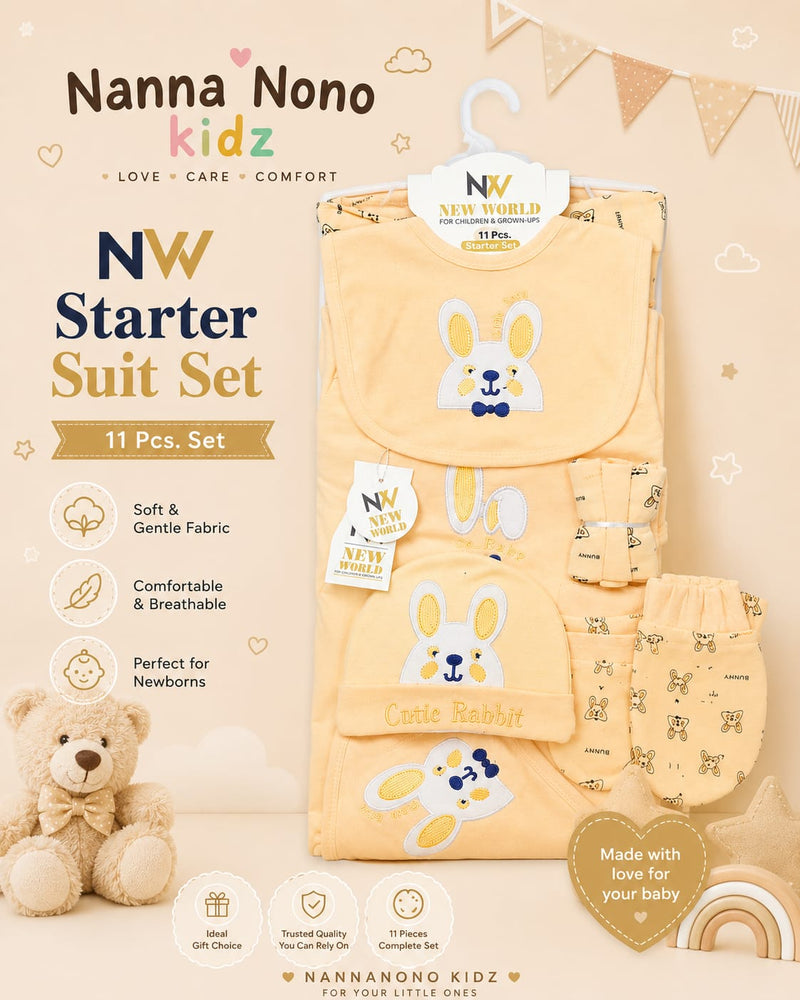 11-Piece Baby Starter Suit Set – Soft & Comfortable Essentials