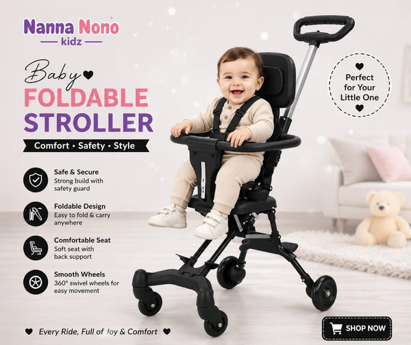 Nanna Nono Baby Foldable Stroller – Comfort & Safety Edition
