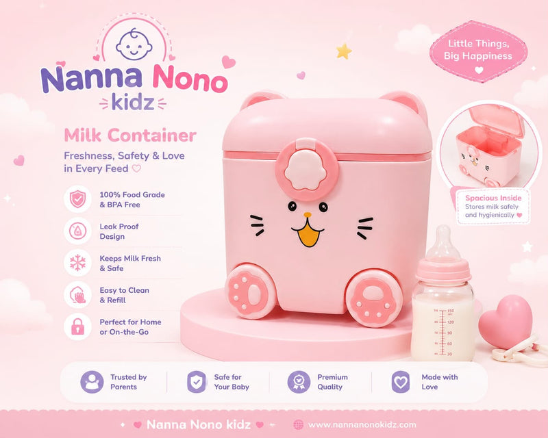 Baby Milk Container – Cute Leak-Proof Portable Milk Storage Box
