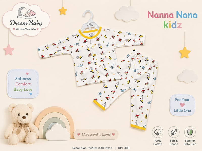 2 Pcs Baby Suit – Little Builder Design